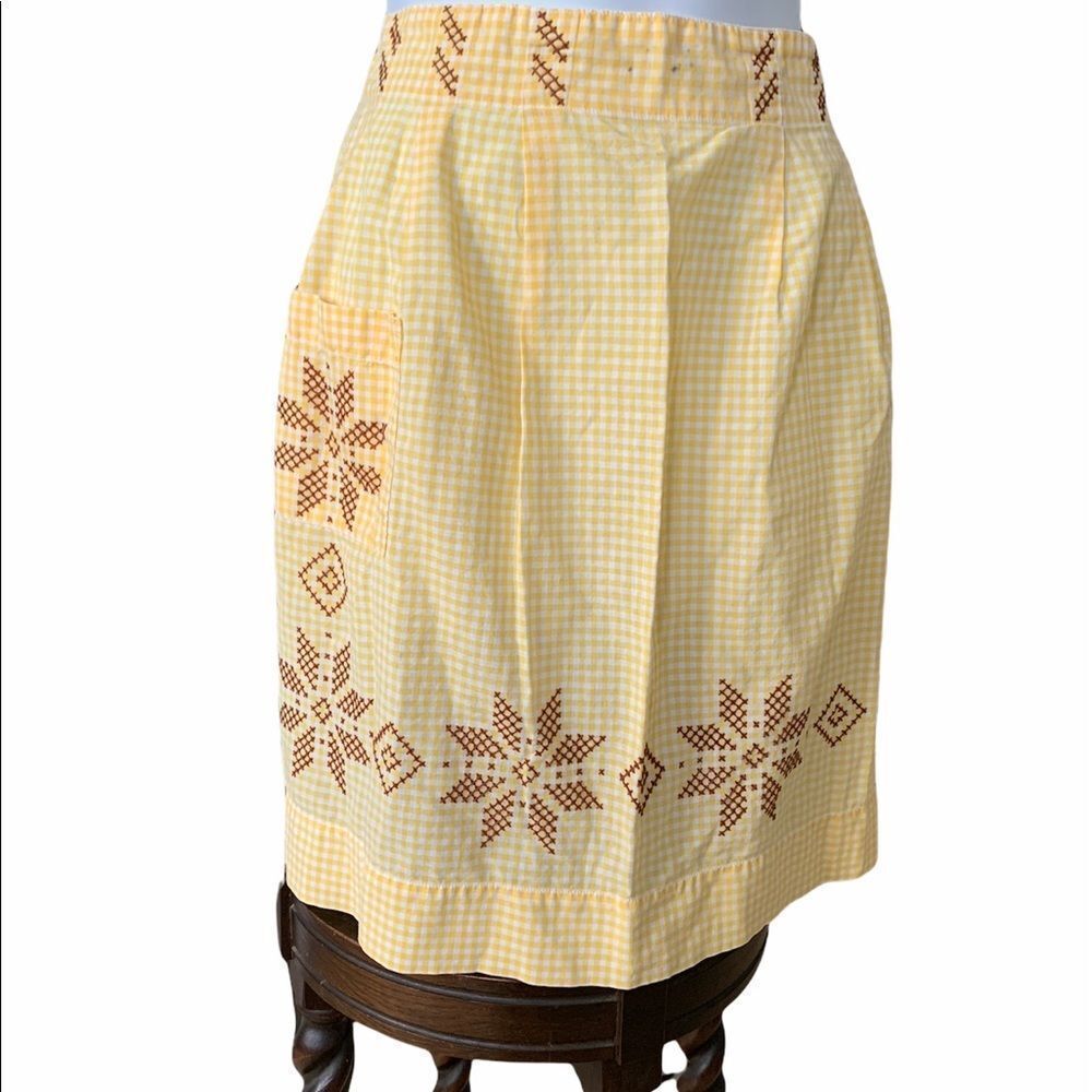 Vintage Homemade Crossstitched Apron